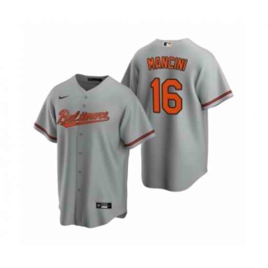 Youth Baltimore Orioles #16 Trey Mancini Nike Gray Replica Road Jersey->youth mlb jersey->Youth Jersey