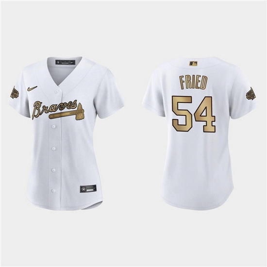 Women Atlanta Braves #54 Max Fried 2022 All Star White Stitched Baseball Jersey->2022 all star->MLB Jersey