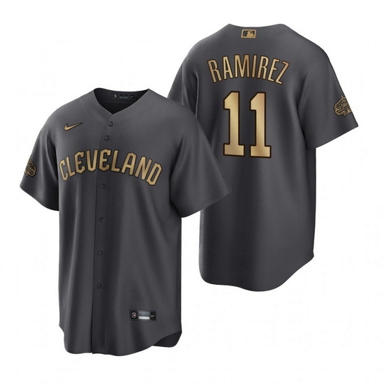 Men Cleveland Guardians #11 Jos E9 Ram EDrez 2022 All Star Charcoal Cool Base Stitched Baseball Jersey->2022 all star->MLB Jersey