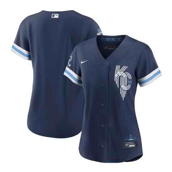 Women Kansas City Royals Blank 2022 Navy City Connect Cool Base Stitched Jersey 28Run Small 2->women mlb jersey->Women Jersey