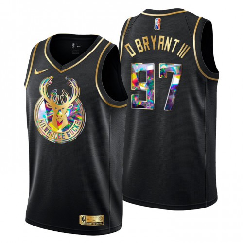 Philadelphia Philadelphia 76ers #97 Johnny O’Bryant III Men’s Golden Edition Diamond Logo 2021/22 Swingman Jersey – Black Men’s