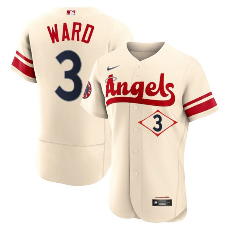 Angels #3 Taylor Ward Cream 2022 City Connect Flexbase Jersey->los angeles angels->MLB Jersey