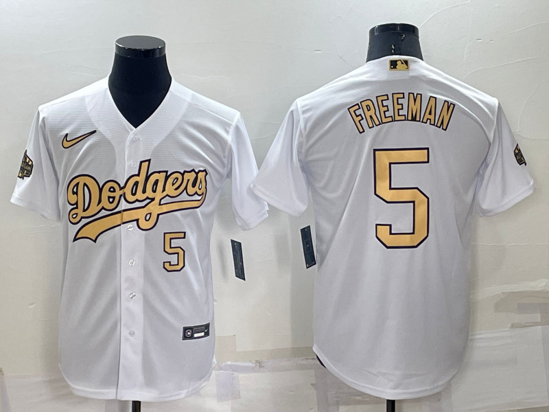 Dodgers #5 Freddie Freeman White Nike 2022 MLB All Star Cool Base Jersey