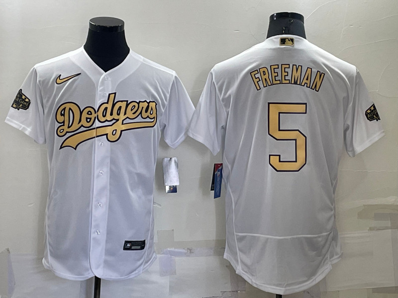Dodgers #5 Freddie Freeman White Nike 2022 MLB All Star Flexbase Jersey