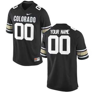 Men%27s Colorado Buffaloes Customized 2015 Black Replica Football Jersey->los angeles kings->NHL Jersey