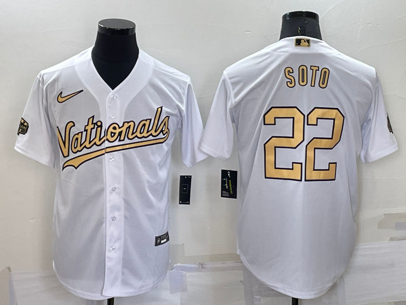 Nationals #22 Juan Soto White Nike 2022 MLB All Star Cool Base Jersey
