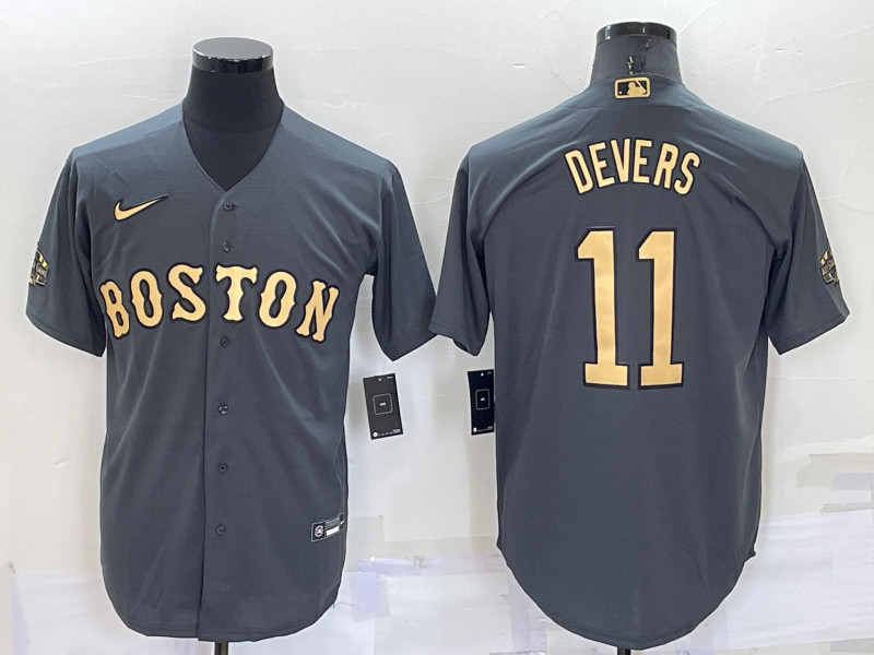 Red Sox #11 Rafael Devers Charcoal Nike 2022 MLB All Star Cool Base Jerseys->2022 all star->MLB Jersey