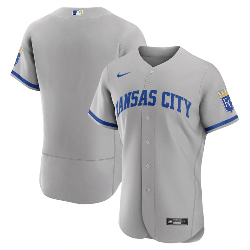 Royals Blank Gray Nike 2022 Alternate Flexbase Jersey->kansas city royals->MLB Jersey