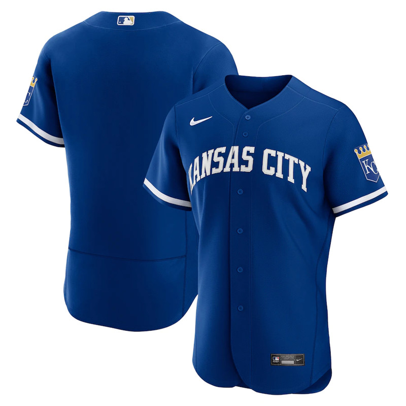 Royals Blank Royal Nike 2022 Alternate Flexbase Jersey->kansas city royals->MLB Jersey