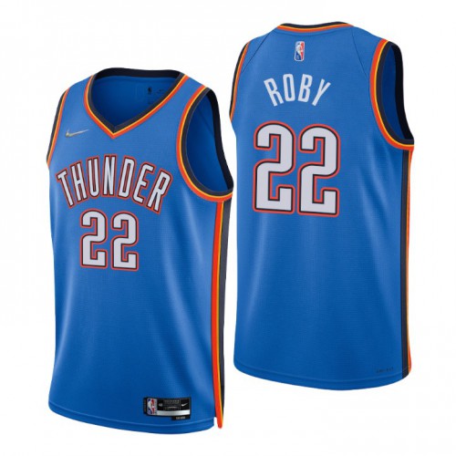 Nike Oklahoma City Thunder #22 Lsaiah Roby Blue Men’s 2021-22 NBA 75th Anniversary Diamond Swingman Jersey – Icon Edition Men’s