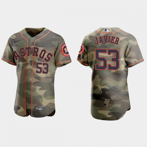 Houston Houston Astros #53 Cristian Javier Men’s Nike 2021 Armed Forces Day Authentic MLB Jersey -Camo Men’s