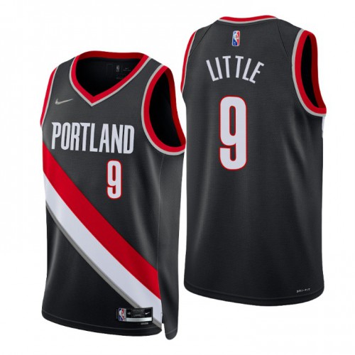 Nike Portland Trail Blazers #9 Nassir Little Black Men’s 2021-22 NBA 75th Anniversary Diamond Swingman Jersey – Icon Edition Men’s