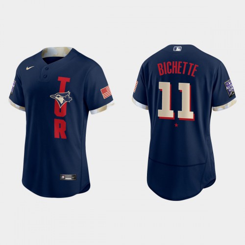 Toronto Toronto Blue Jays #11 Bo Bichette 2021 Mlb All Star Game Authentic Navy Jersey Men’s
