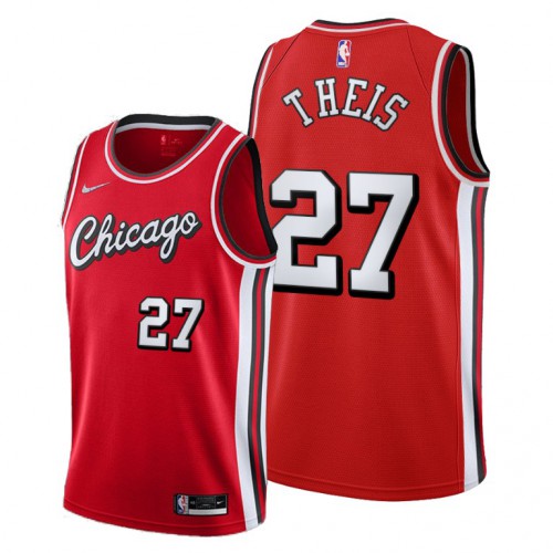 Chicago Chicago Bulls #27 Daniel Theis Men’s 2021-22 City Edition Red NBA Jersey Men’s