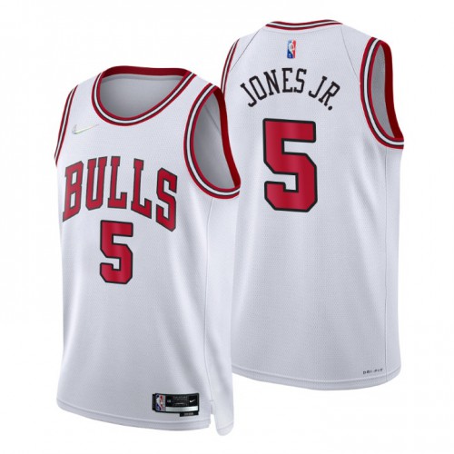Nike Chicago Bulls #5 Derrick Jones White Men’s 2021-22 NBA 75th Anniversary Diamond Swingman Jersey –  Association Edition Men’s