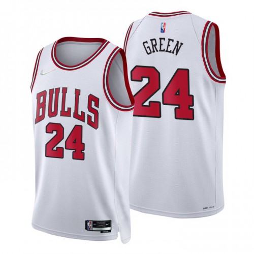 Nike Chicago Bulls #24 Javonte Green White Men’s 2021-22 NBA 75th Anniversary Diamond Swingman Jersey – Association Edition Men’s