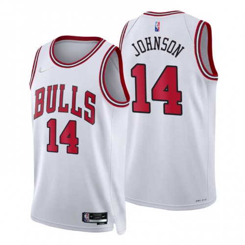 Nike Chicago Bulls #14 Stanley Johnson White Men’s 2021-22 NBA 75th Anniversary Diamond Swingman Jersey – Association Edition Men’s