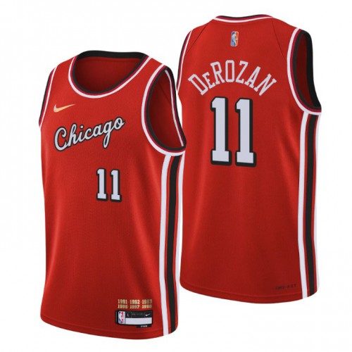 Chicago Chicago Bulls #11 Demar Derozan Men’s Nike Red 2021/22 Swingman NBA Jersey – City Edition Men’s