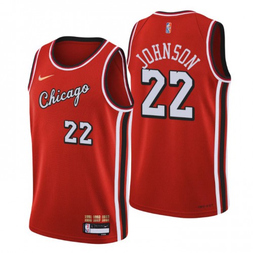 Chicago Chicago Bulls #22 Alize Johnson Men’s Nike Red 2021/22 Swingman NBA Jersey – City Edition Men’s