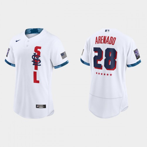 St.Louis St.Louis Cardinals #28 Nolan Arenado 2021 Mlb All Star Game Authentic White Jersey Men’s
