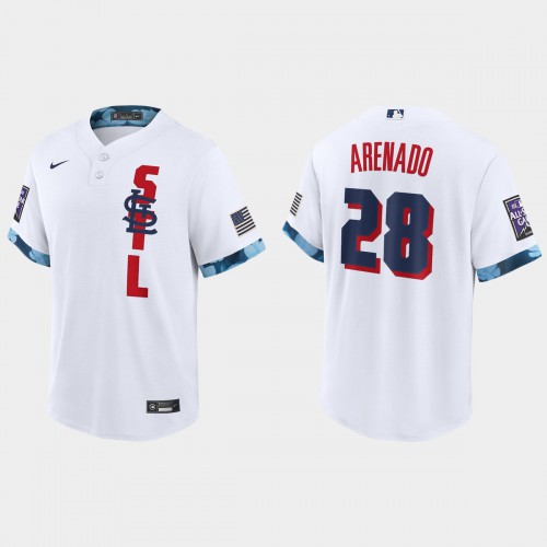St.Louis St.Louis Cardinals #28 Nolan Arenado 2021 Mlb All Star Game Fan’s Version White Jersey Men’s