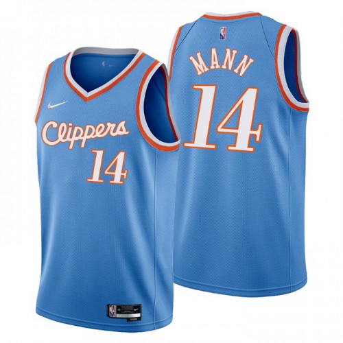 Los Angeles Los Angeles Clippers #14 Terance Mann Men’s Nike Blue 2021/22 Swingman NBA Jersey – City Edition Men’s->los angeles clippers->NBA Jersey