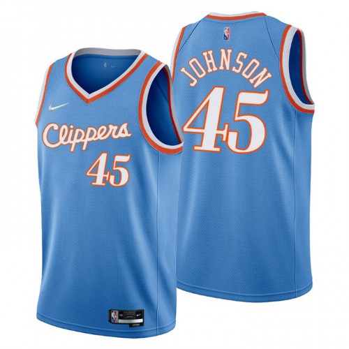 Los Angeles Los Angeles Clippers #45 Keon Johnson Men’s Nike Blue 2021/22 Swingman NBA Jersey – City Edition Men’s->los angeles clippers->NBA Jersey