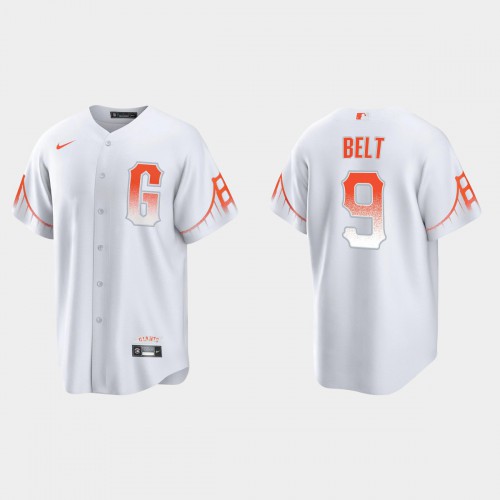 San Francisco San Francisco Giants #9 Brandon Belt Men’s 2021 City Connect White Fan’s Version Jersey Men’s