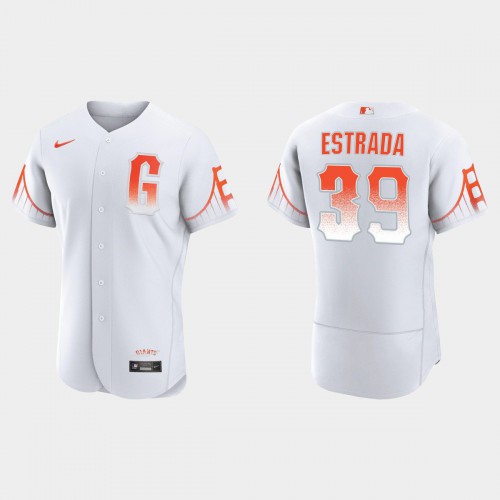 San Francisco San Francisco Giants #39 Thairo Estrada Men’s 2021 City Connect Authentic White Jersey Men’s