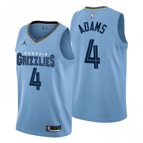 Nike Memphis Grizzlies #4 Steven Adams Men’s 2022-23 Statement Edition NBA Jersey – Blue Men’s->memphis grizzlies->NBA Jersey