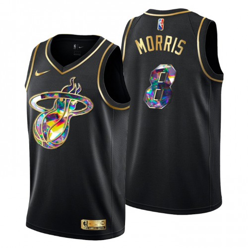 Miami Miami Heat #8 Markieff Morris Men’s Golden Edition Diamond Logo 2021/22 Swingman Jersey – Black Men’s->miami marlins->MLB Jersey