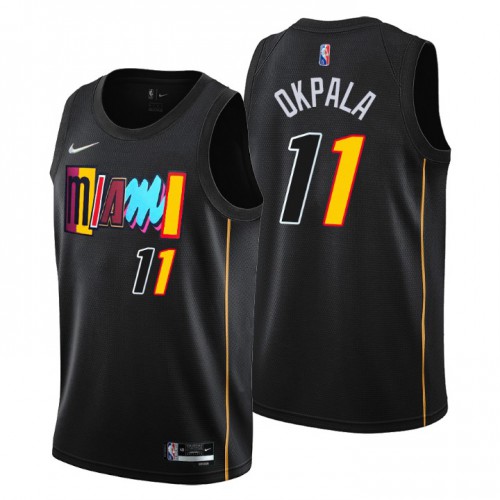 Miami Miami Heat #11 KZ Okpala Men’s Nike Black 2021/22 Swingman NBA Jersey – City Edition Men’s