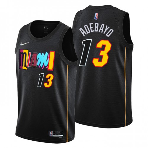 Miami Miami Heat #13 Bam Adebayo Men’s Nike Black 2021/22 Swingman NBA Jersey – City Edition Men’s