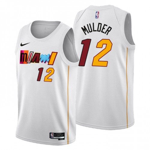 Nike Miami Heat #12 Mychal Mulder Men’s 2022-23 City Edition NBA Jersey – Cherry Blossom White Men’s->memphis grizzlies->NBA Jersey