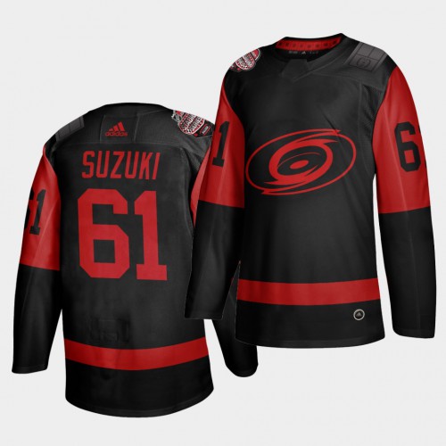 Carolina Carolina Hurricanes #61 Ryan Suzuki Black Men’s 2021 Stadium Series Outdoor Game Jersey Men’s->carolina hurricanes->NHL Jersey