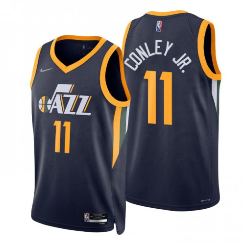 Nike Utah Jazz #11 Mike Conley Jr. Navy Men’s 2021-22 NBA 75th Anniversary Diamond Swingman Jersey – Icon Edition Men’s