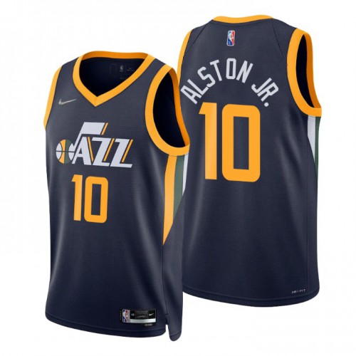 Nike Utah Jazz #10 Derrick Alston Jr. Navy Men’s 2021-22 NBA 75th Anniversary Diamond Swingman Jersey – Icon Edition Men’s