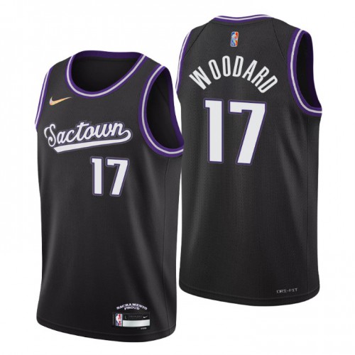 Sacramento Sacramento Kings #17 Robert Woodard II Men’s Nike Black 2021/22 Swingman NBA Jersey – City Edition Men’s->sacramento kings->NBA Jersey