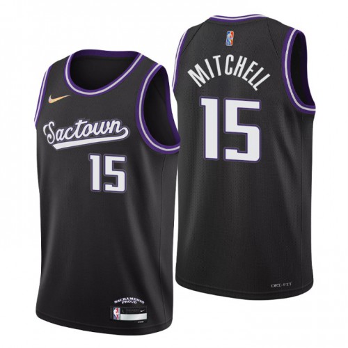 Sacramento Sacramento Kings #15 Davion Mitchell Men’s Nike Black 2021/22 Swingman NBA Jersey – City Edition Men’s