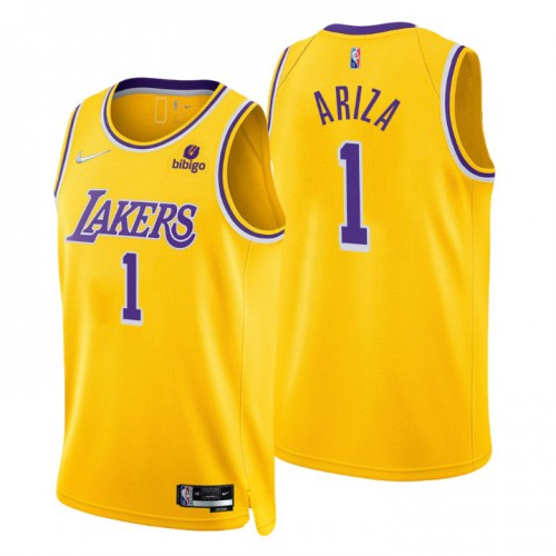 Nike Los Angeles Lakers #1 Trevor Ariza Gold Men’s 2021-22 NBA 75th Anniversary Diamond Swingman Jersey – Icon Edition Men’s