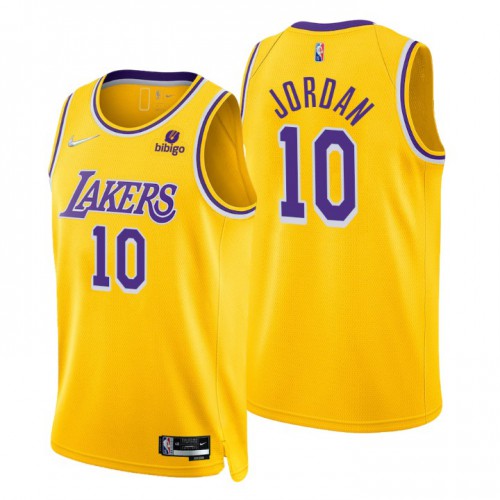Nike Los Angeles Lakers #10 Deandre Jordan Gold Men’s 2021-22 NBA 75th Anniversary Diamond Swingman Jersey – Icon Edition Men’s