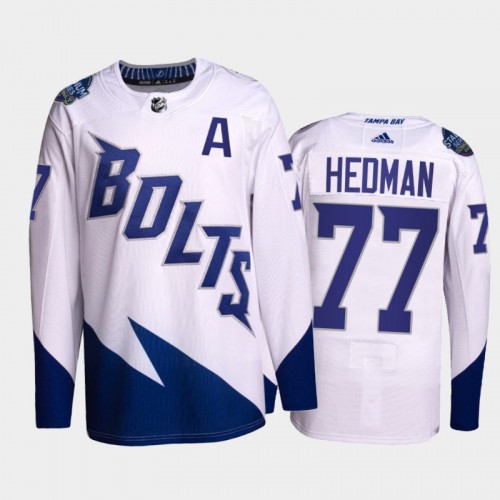 Adidas Tampa Bay Lightning #77 Victor Hedman Men’s 2022 Stadium Series Authentic NHL Jersey – White Men’s