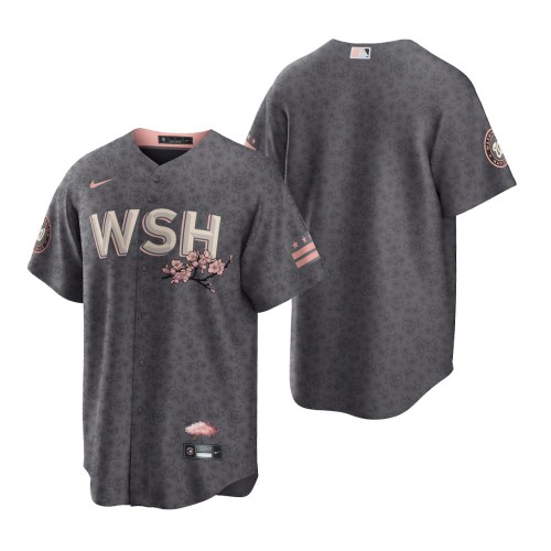 Washington Washington Nationals Blank Men’s Nike Gray Game 2022 City Connect Replica Jersey Men’s->women mlb jersey->Women Jersey