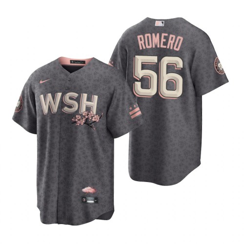 Washington Washington Nationals #56 Seth Romero Men’s Nike Gray Game 2022 City Connect Replica Jersey Men’s->washington nationals->MLB Jersey