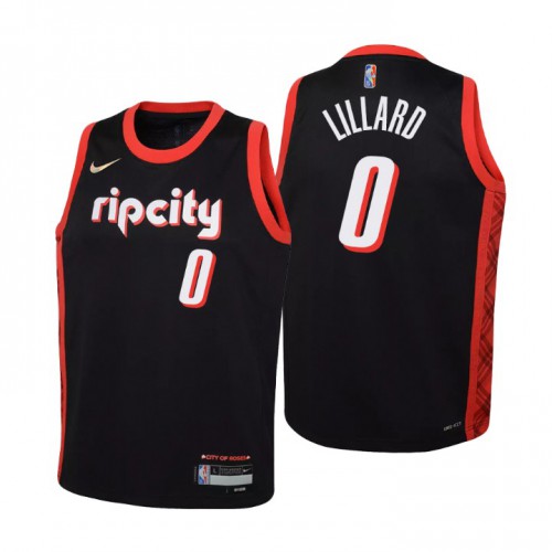 Portland Trail Portland Trail Blazers #0 Damian Lillard Youth Nike Black 2021/22 Swingman Jersey – City Edition Youth->pittsburgh steelers->NFL Jersey