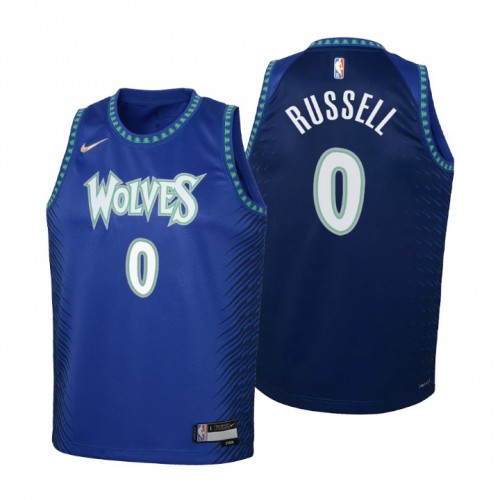 Minnesota Minnesota Timberwolves #0 D’Angelo Russell Youth Nike Blue 2021/22 Swingman Jersey – City Edition Youth->minnesota timberwolves->NBA Jersey