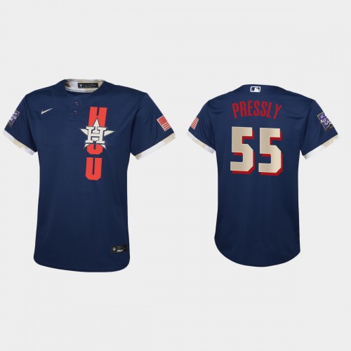Houston Houston Astros #55 Ryan Pressly Youth 2021 Mlb All Star Game Navy Jersey Youth