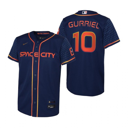 Houston Houston Astros #10 Yuli Gurriel Navy Youth Nike 2022 City Connect Replica MLB Jersey Youth