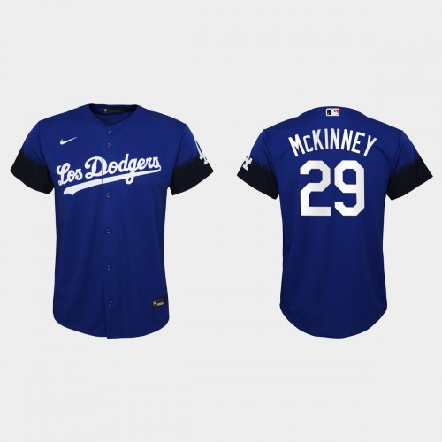 Los Angeles Los Angeles Dodgers #29 Billy Mckinney Nike Youth 2021 City Connect MLB Jersey Royal Youth