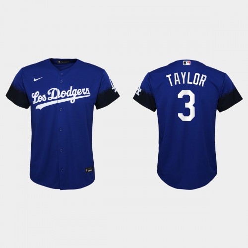 Los Angeles Los Angeles Dodgers #3 Chris Taylor Nike Youth 2021 City Connect MLB Jersey Royal Youth